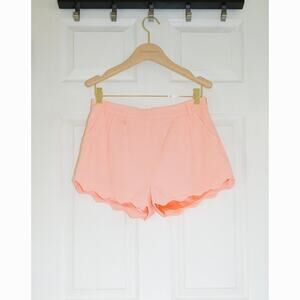 BCBGeneration - Dressy Shorts with Scallop Edge in Bright Coral Pink / Size S